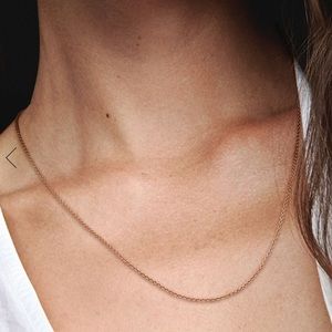 Pandora 14K Rose Gold plated chain link necklace 17.7in